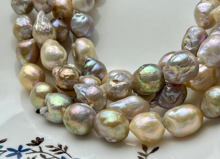13x16 mm Natural Pink Color Baroque Freshwater Pearl Beads B Grade Genuine Baroque Pearls Natural Pink Color Freshwater Pearl Beads #1155