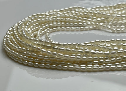 2-2.5x4 mm AAAA Natural White Rice Tiny Seed Freshwater Pearl High Luster Seed Freshwater Pearls Genuine Top Quality Pearls #P2138