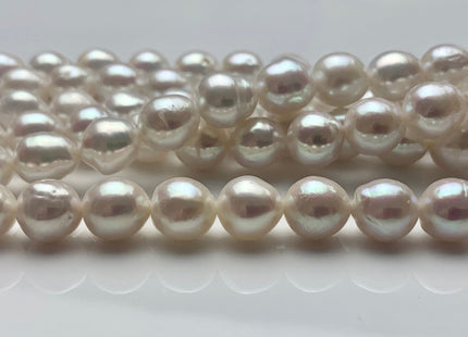 8 mm AAA Natural White Baroque Edison Freshwater Pearl Beads High Luster Genuine Top Quality Baroque Edison Pearls #P1054