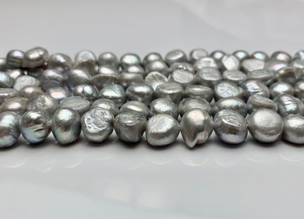 WHOLESALE 8mm 10-11mm Silver Gray Freshwater Pearl Nugget Beads Gray Color Freshwater Pearls Genuine Freshwater Nugget Pearls #293