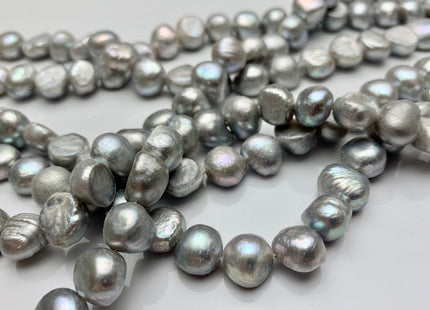 WHOLESALE 8mm 10-11mm Silver Gray Freshwater Pearl Nugget Beads Gray Color Freshwater Pearls Genuine Freshwater Nugget Pearls #293