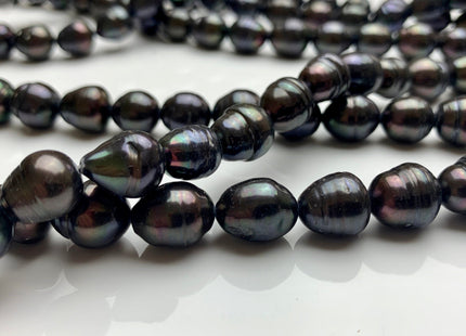 9x11 mm Dark Peacock/Green Color Freshwater Rice/Oval Pearls Genuine Black Peacock Rice/Oval Freshwater Pearls #1669