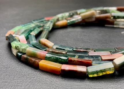 4-5x13 mm Cuboid Tube Shape Indian Multi Color Agate Gemstone Beads Indian Agate Loose Beads 15.5 Inches Strand #2967