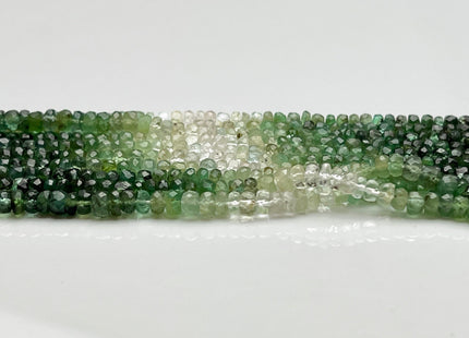 3mm 4mm Natural Shaded Emerald Gemstone Beads Faceted Rondelle Shape Genuine Green Emerald Tiny Gemstone Bead 8 Or 16 Inches Strand #3838