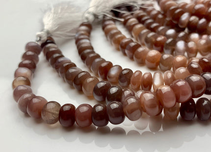 8mm 9mm 10mm Natural AAA Coffee Moonstone Beads Smooth Rondelle Top Quality Coffee Moonstone Beads 8 inches Strand #3734