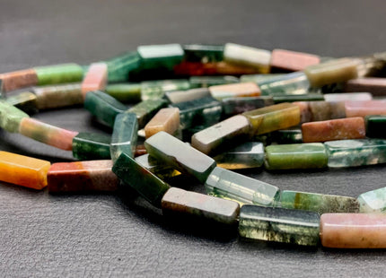4-5x13 mm Cuboid Tube Shape Indian Multi Color Agate Gemstone Beads Indian Agate Loose Beads 15.5 Inches Strand #2967