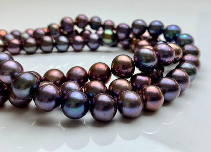 10-11.5 mm AAAA Peacock OR Purplish Peacock Round Freshwater Pearl Beads Genuine Top Quality Peacock Round Freshwater Pearl #1328