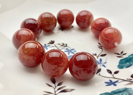 12mm 14mm 16mm 18mm 20mm AAA Smooth Round Natural Fire Carnelian Agate Natural Orange Red Jumbo Size Carnelian Beads 8 Inches Strand #2016
