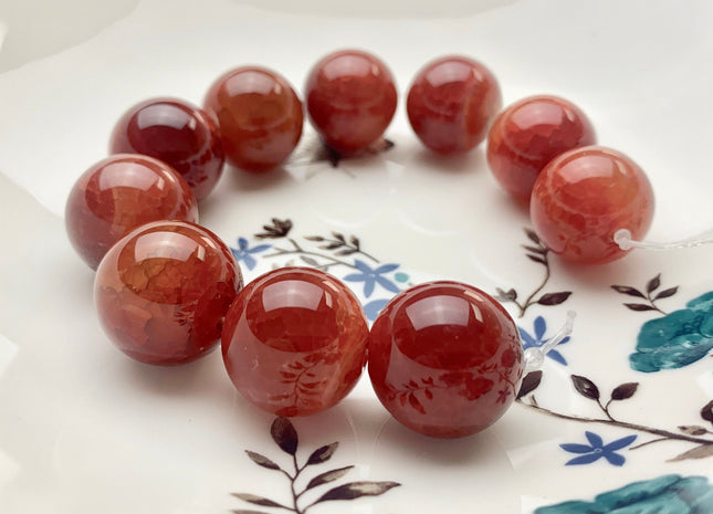 12mm 14mm 16mm 18mm 20mm AAA Smooth Round Natural Fire Carnelian Agate Natural Orange Red Jumbo Size Carnelian Beads 8 Inches Strand #2016