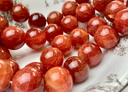 12mm 14mm 16mm 18mm 20mm AAA Smooth Round Natural Fire Carnelian Agate Natural Orange Red Jumbo Size Carnelian Beads 8 Inches Strand #2016
