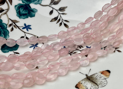 7x9-11 mm Natural Rose Quartz Gemstone Beads Genuine Natural Color Nugget Shape Rose Quartz Loose Beads 14 Inches Strand #4153