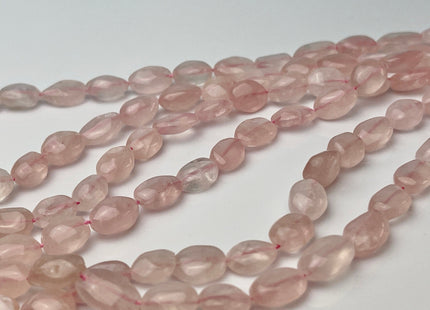 7x9-11 mm Natural Rose Quartz Gemstone Beads Genuine Natural Color Nugget Shape Rose Quartz Loose Beads 14 Inches Strand #4153