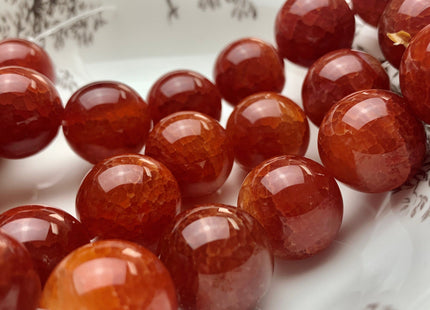 12mm 14mm 16mm 18mm 20mm AAA Smooth Round Natural Fire Carnelian Agate Natural Orange Red Jumbo Size Carnelian Beads 8 Inches Strand #2016