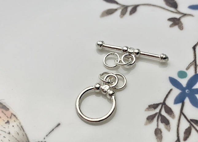 10 mm 925 Sterling Silver Toggle Clasp Genuine 925 Sterling Silver Toggle Findings Round Shape Design DIY Jewelry #10132
