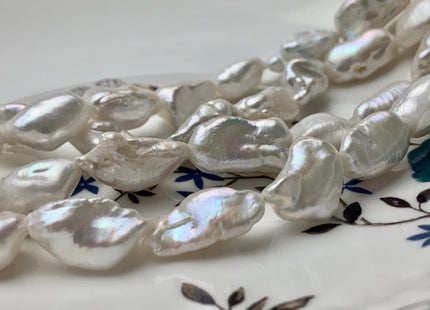 10-12x18 mm AAA Natural White Biwa Stick Freshwater Pearls Genuine Natural High Luster White Stick Pearls #1994