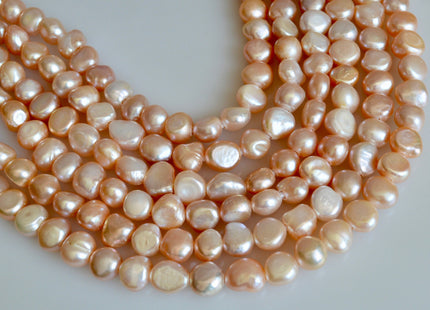 11-12 mm AAA Natural Pink Large Hole Freshwater Pearls 2.1 mm Hole, Natural Pink Nugget Pearl Genuine Natural Pink Nugget Beads #48