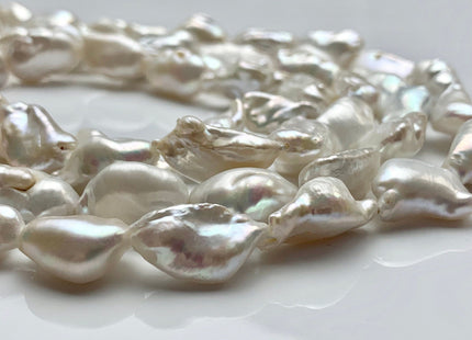 10-12x18 mm AAA Natural White Biwa Stick Freshwater Pearls Genuine Natural High Luster White Stick Pearls #1994
