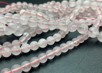 4mm 6mm 8mm 10mm Natural Matte Smooth Round Crystal Quartz Genuine Pink Color Quartz Gemstone Beads 15.5 Inches Strand #3008