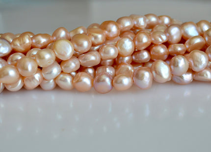 11-12 mm AAA Natural Pink Large Hole Freshwater Pearls 2.1 mm Hole, Natural Pink Nugget Pearl Genuine Natural Pink Nugget Beads #48