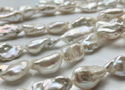 10-12x18 mm AAA Natural White Biwa Stick Freshwater Pearls Genuine Natural High Luster White Stick Pearls #1994