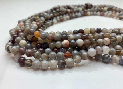 4mm 6mm 8mm 10mm 12mm AAA Natural Color Smooth Round Botswana Agate Gemstone Beads Top Quality Natural Color Gemstone # 2355