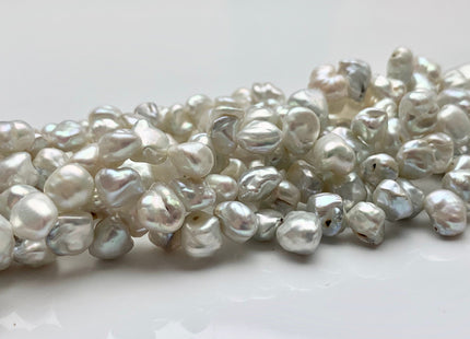 6-7x8 mm Natural White Keshi Freshwater Pearl Beads Top Drilled Keshi Pearls Genuine Freshwater Silver White Luster Keshi Pearls #P1169