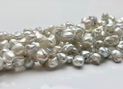6-7x8 mm Natural White Keshi Freshwater Pearl Beads Top Drilled Keshi Pearls Genuine Freshwater Silver White Luster Keshi Pearls #P1169