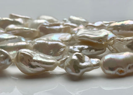 10-12x18 mm AAA Natural White Biwa Stick Freshwater Pearls Genuine Natural High Luster White Stick Pearls #1994