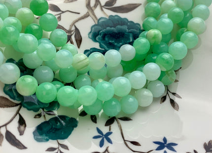 6mm 7mm 8mm 9mm AAA 100% All Natural Smooth Round Multi Green Opal Gemstone Beads Genuine Natural Peruvian Opal 8 Inches Strand #3188