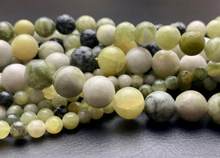 4 mm 6 mm 8 mm 10 mm 12 mm Smooth Round Natural Quartz Gemstone Beads Natural Moss Green Color Quartz Loose Beads 15 Inches Strand #3536