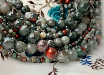 4mm 6mm 8mm 10mm AAA Faceted Round Africa Bloodstone Beads High Quality Round Africa Bloodstone Loose Beads 15.5 Inches Strand #2790