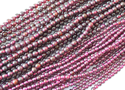 2mm 3mm 4mm AAA Natural Smooth Round Garnet Beads #2032