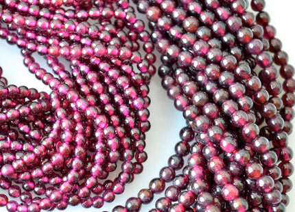 2mm 3mm 4mm AAA Natural Smooth Round Garnet Beads #2032