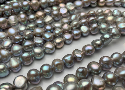 10-11 mm AAA Large Hole Freshwater Pearl Nugget Beads Hole Size 2.2mm Very Nice Pinkish Gray High Luster Large Hole Potato Pearls #1482