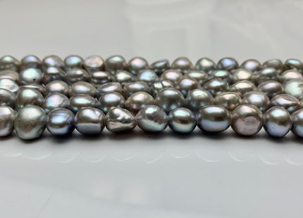 10-11 mm AAA Large Hole Freshwater Pearl Nugget Beads Hole Size 2.2mm Very Nice Pinkish Gray High Luster Large Hole Potato Pearls #1482