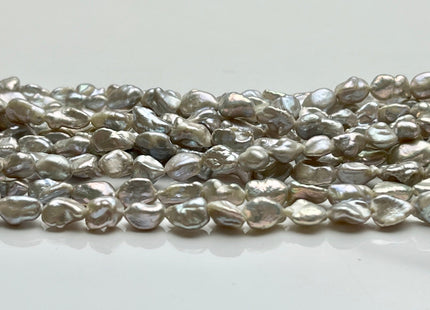 4-5x6-8mm AAA Gray Color Keshi Nugget Freshwater Pearl Beads High Luster Very Rare Genuine Freshwater Tiny Keshi Nugget Pearls #P1733