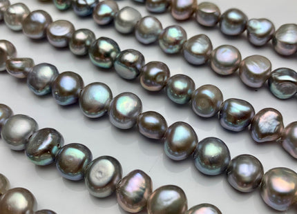 10-11 mm AAA Large Hole Freshwater Pearl Nugget Beads Hole Size 2.2mm Very Nice Pinkish Gray High Luster Large Hole Potato Pearls #1482