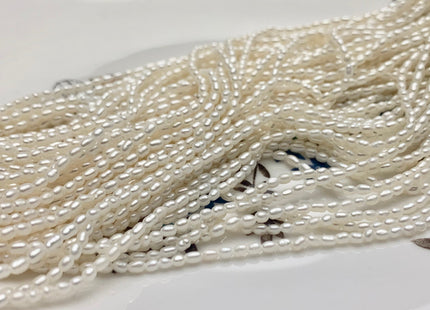 2x3 mm AAA Natural White Rice Tiny Seed Freshwater Pearls High Luster Seed Freshwater Pearls Genuine Top Quality Pearls 155 Pieces. #P1184