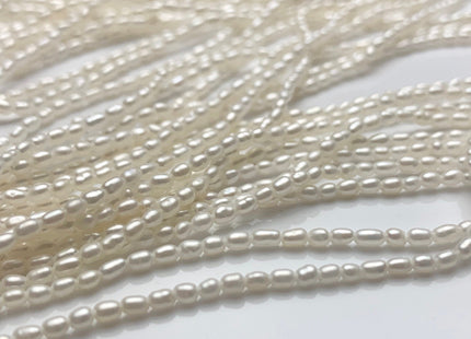 2x3 mm AAA Natural White Rice Tiny Seed Freshwater Pearls High Luster Seed Freshwater Pearls Genuine Top Quality Pearls 155 Pieces. #P1184