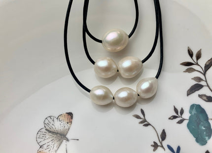 ONE Piece 10-14x12-17 mm AA Large Hole Natural White Rice/Oval Pearl Beads Through Hole Size 2.2 mm Genuine Large Hole Pearls #1740