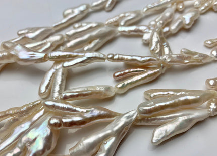 Rare Chicken Feet Shape Genuine Freshwater Pearl Beads in Natural White and Light Pink Colors, Limited Edition Pearl, Loose Beads #75