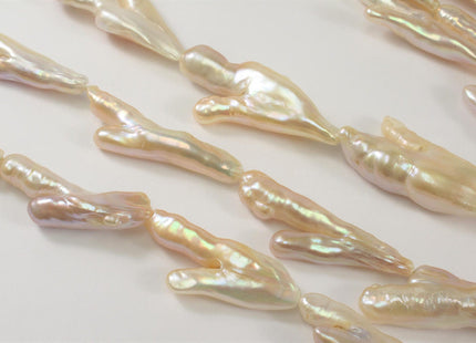 Rare Chicken Feet Shape Genuine Freshwater Pearl Beads in Natural White and Light Pink Colors, Limited Edition Pearl, Loose Beads #75