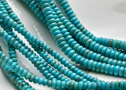 4.5mm 6mm 8mm Smooth Rondelle Shape Turquoise Gemstone Beads Green #4067