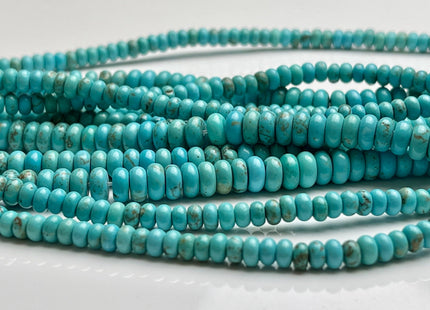 4.5mm 6mm 8mm Smooth Rondelle Shape Turquoise Gemstone Beads Green #4067