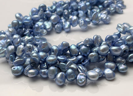 7x8-11 mm Sky Blue Top Drilled Keshi Freshwater Pearls Genuine High Luster Freshwater Keshi Pearls #P1750