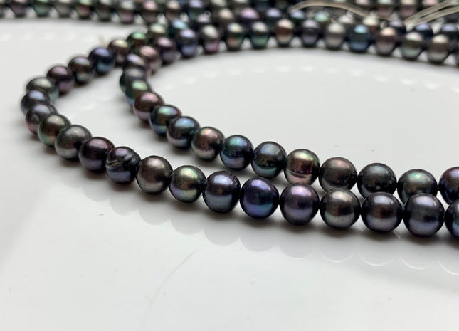 5 mm Peacock Potato Freshwater Pearls Beads Genuine Peacock Freshwater Pearls #1418