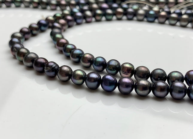 5 mm Peacock Potato Freshwater Pearls Beads Genuine Peacock Freshwater Pearls #1418