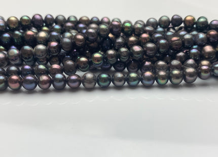 5 mm Peacock Color Potato Freshwater Pearl Bead Genuine Peacock Color Freshwater Pearls #1527