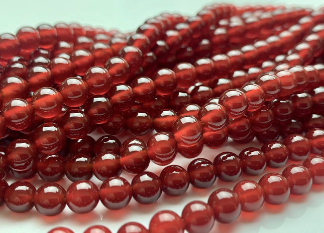 4mm 6mm 8mm 10mm 12mm 14mm AAA Natural Smooth Round Carnelian Beads July Birthstone Natural Dark Red Carnelian Beads 15 Inches Strand #2874