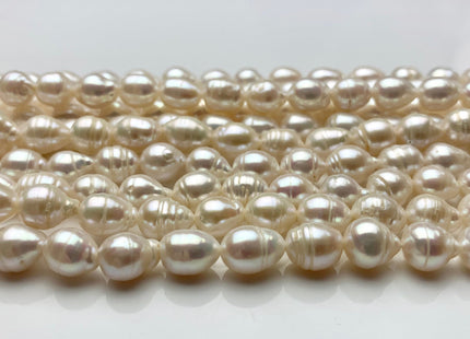 6-7x8 mm Natural White Baroque Freshwater Pearl Beads Genuine High Luster Natural White Baroque Freshwater Pearls 46 Pieces #P1569
